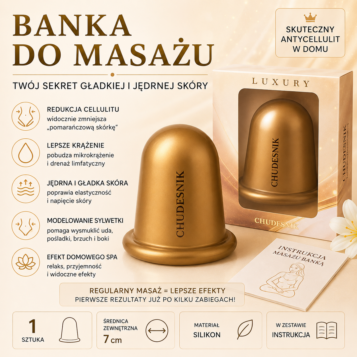 bańka do masażu brązowy bmp 70 – duża do ciała bańka do masażu brązowy bmp 70 – duża do ciała