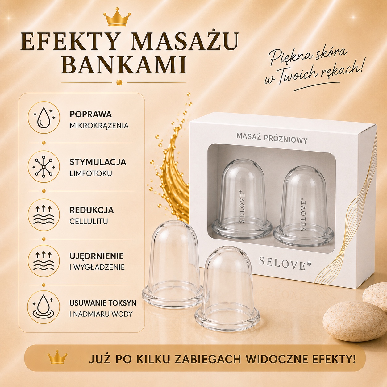 bańki masujące bmp 35 przezroczyste do ciała, średnie bańki masujące bmp 35 przezroczyste do ciała, średnie